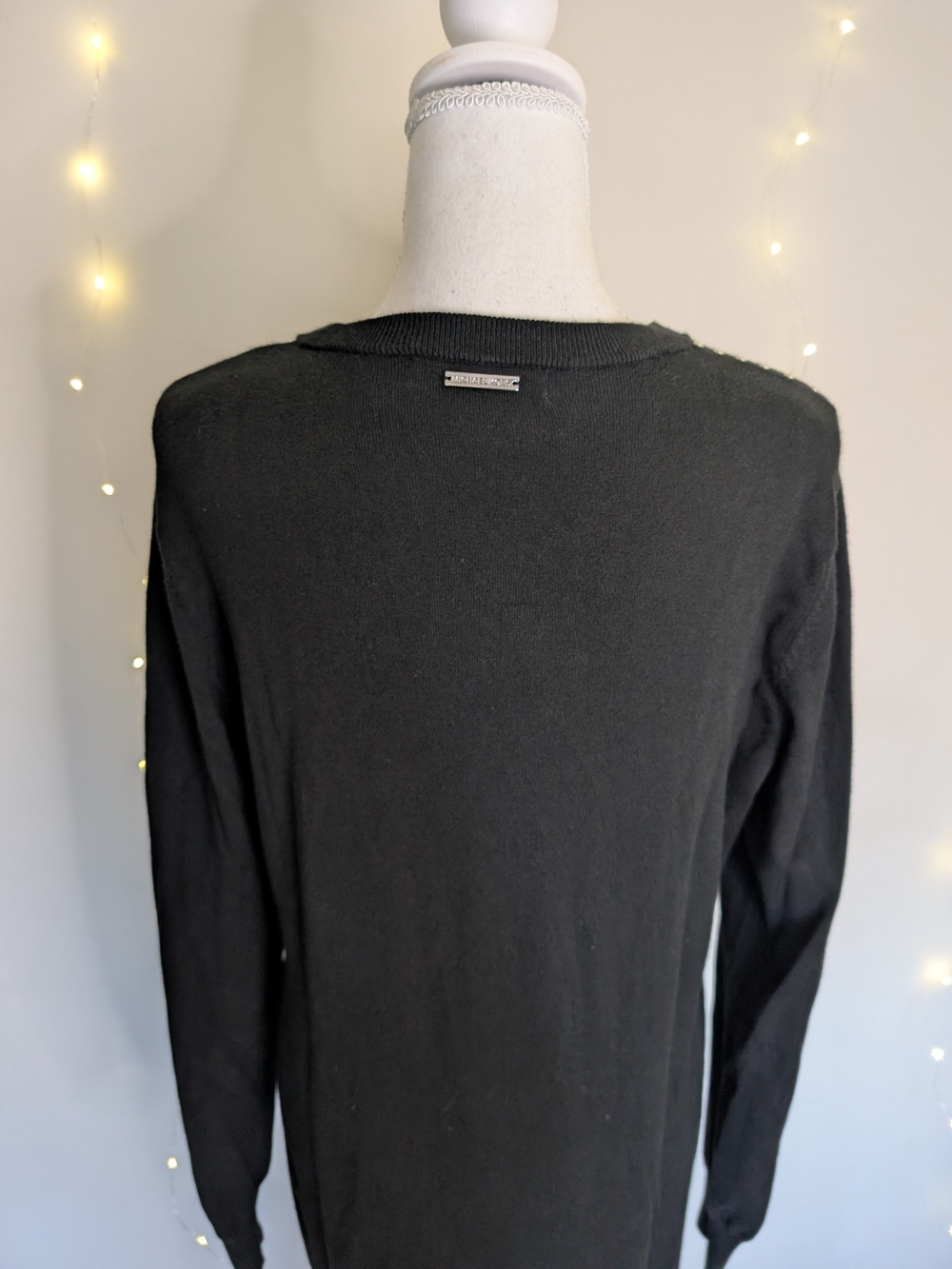 Michael Kors Black Long-Sleeve Studded Dress - Picture 6 of 9